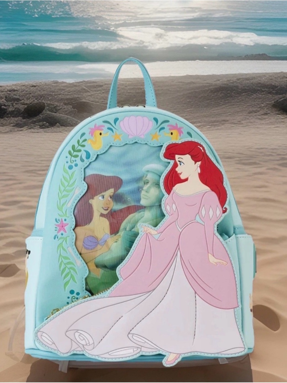 NEW Loungefly ARIEL Little Mermaid Princess Series Lenticular Window Backpack - Picture 4 of 7